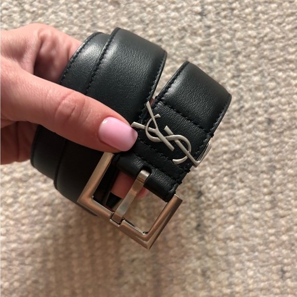 CASSANDRE BELT IN SMOOTH LEATHER BLACK 75 - Picture 6 of 9